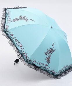 6 Colors Parasol lace three folding umbrella