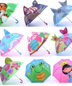 Cartoon Patterns Umbrellas Kids Boys Girls Paraguas Parasol