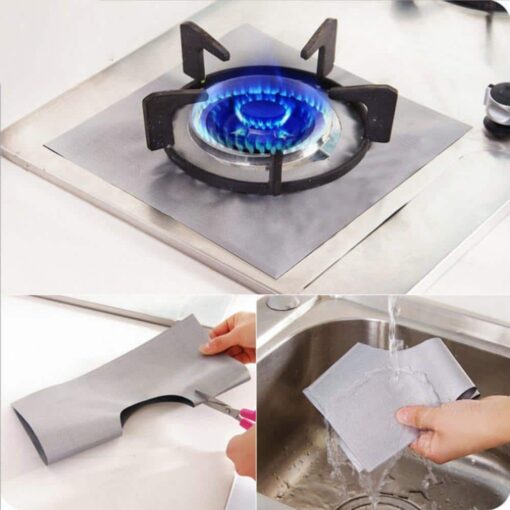 4-Pcs Reusable Gas Stove Top Covers Protectors