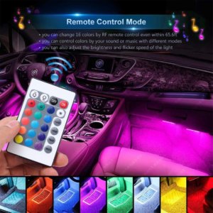 Car RGB LED Strip Interior Light remote