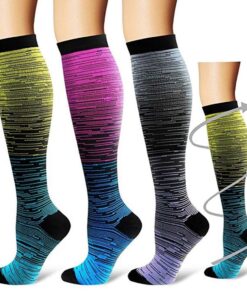 Outdoor Sports Compression Socks Gradient Printed