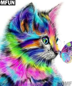 Diamond Painting Cat butterfly