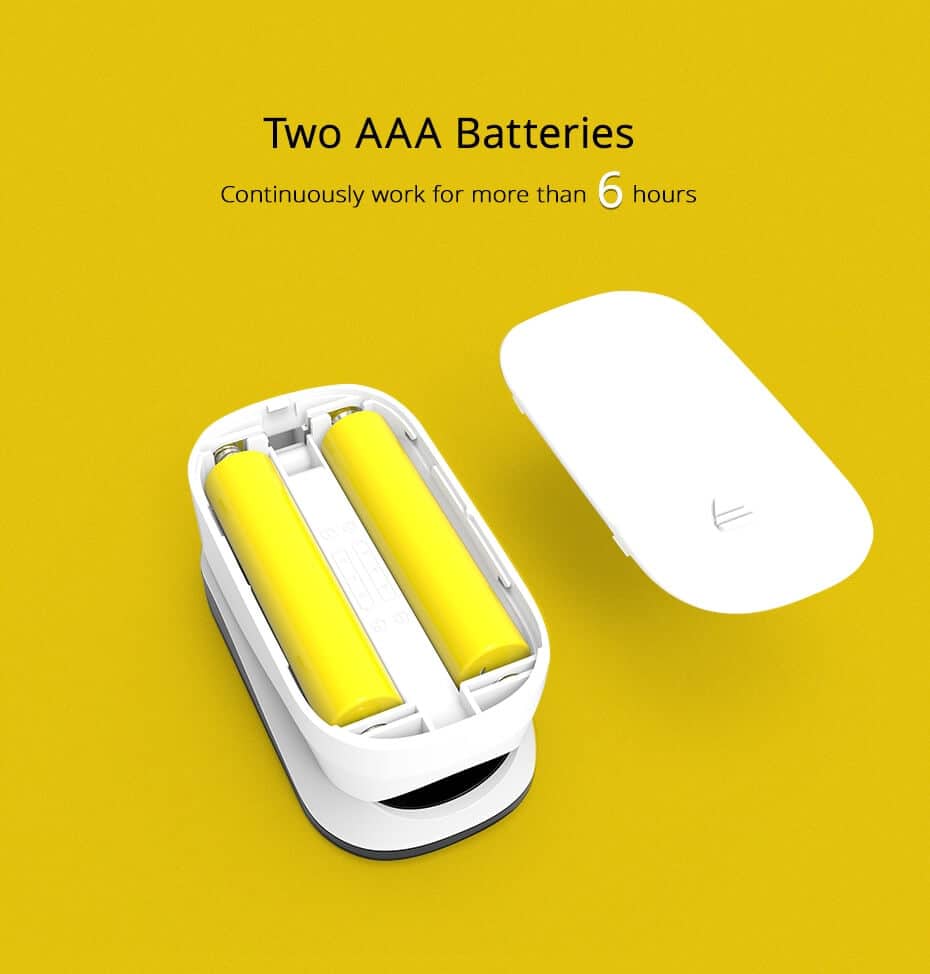 Fingertip Pulse Oximeter Two AAA Batteries